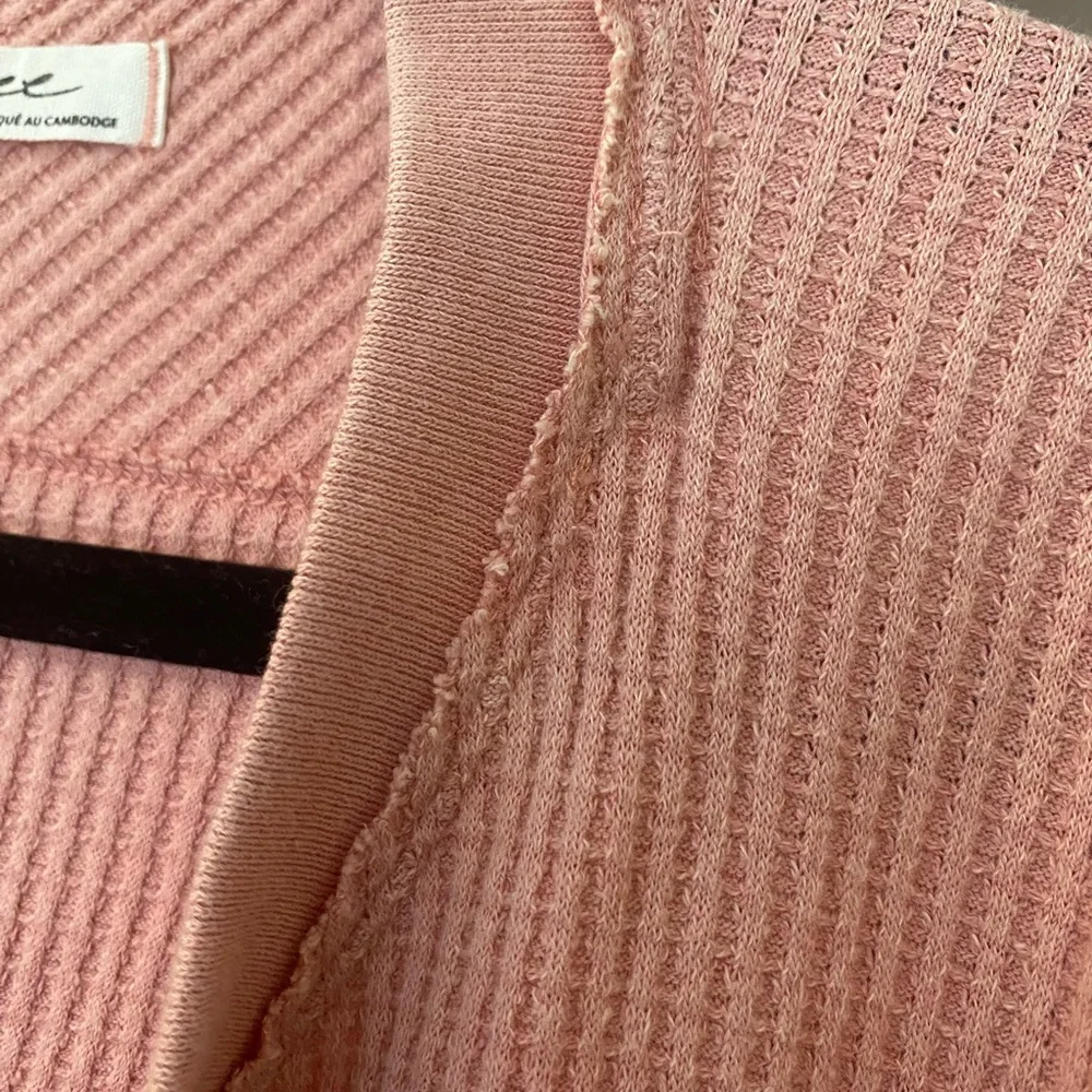 NWT Free People Blush Waffle Knit Coquette Top